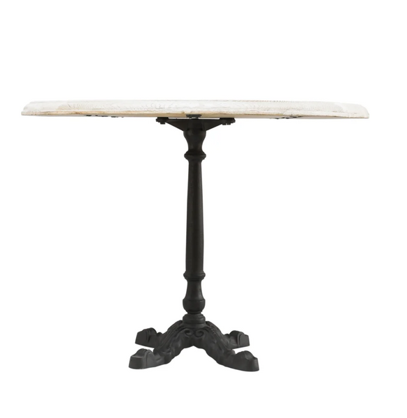 Avignon 40" Round Lightly Distressed White Oak Bistro Table - Matthew Izzo Collection