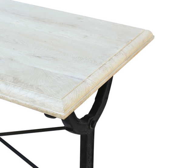Avingnon Long Lightly Distressed White Oak Dining Table - Matthew Izzo Collection