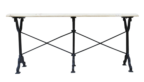 Avingnon Long Lightly Distressed White Oak Dining Table - Matthew Izzo Collection