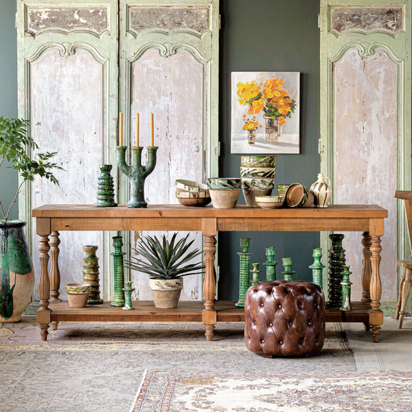 Bezier Recycled Pine Console Table - Matthew Izzo Collection