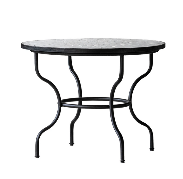 Moroccan Zellige Vanilla Tile 40" Bistro Table - Matthew Izzo Collection