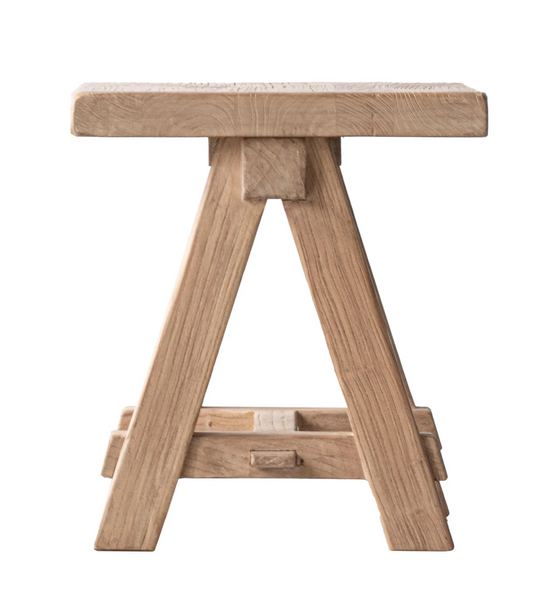 Reclaimed Elm Wood Taverna Side Table/Seat - Matthew Izzo Collection