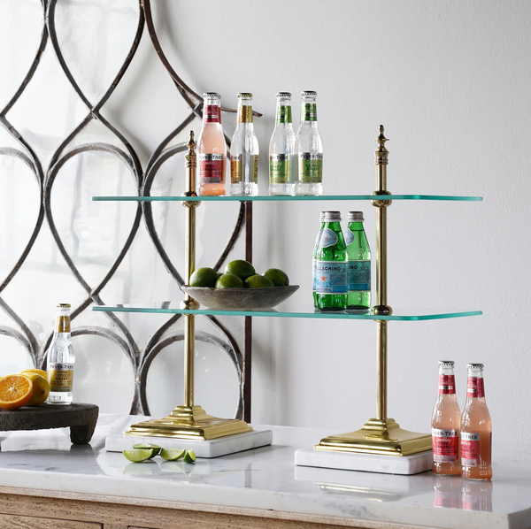 Brass Bistro Etagere - Matthew Izzo Collection