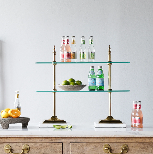 Brass Bistro Etagere - Matthew Izzo Collection