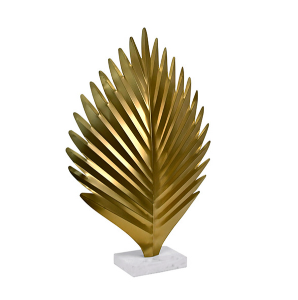 Sprig Antique Brass Leaf Sculpture