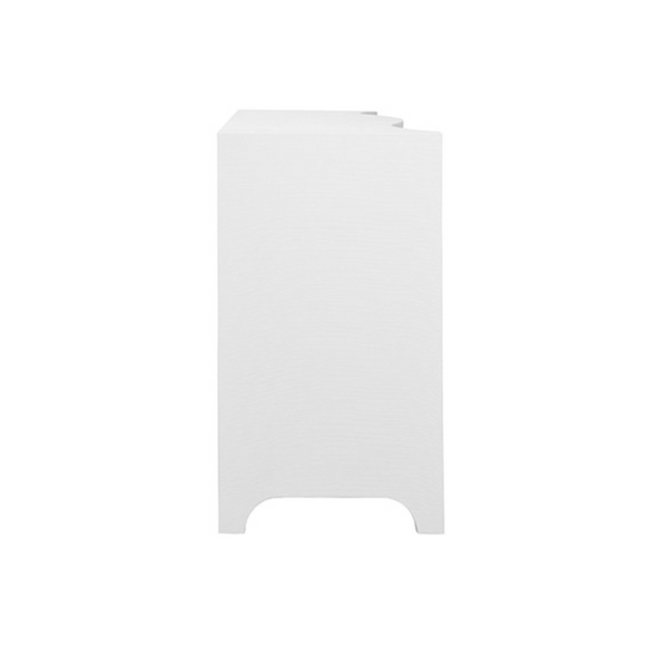 Paulina White Textured Linen Buffet