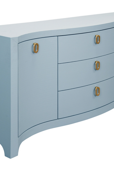 Paulina Light Blue Textured Linen Buffet