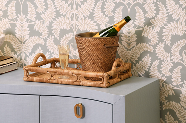 Paulina Light Blue Textured Linen Buffet