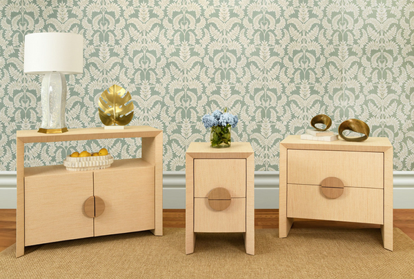 Parker Natural Grasscloth Side Table