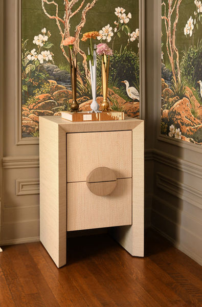 Parker Natural Grasscloth Side Table