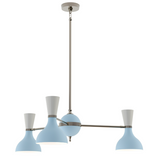 Clare Three Light Two Tone Painted Metal Chandelier - Matthew Izzo Collection