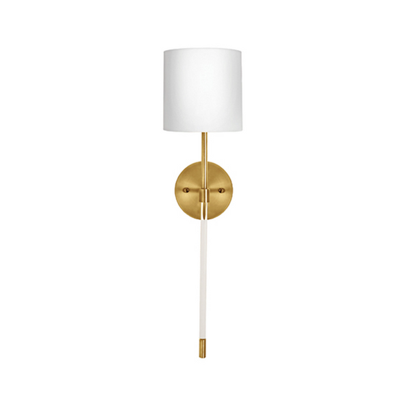 Bristow Modern Torch Sconce Antique Brass and Acrylic