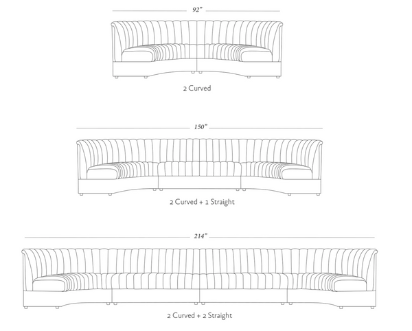 Estelle Oatmeal Modular Sofa: Straight, Curved, or Outside Corner - Matthew Izzo Collection