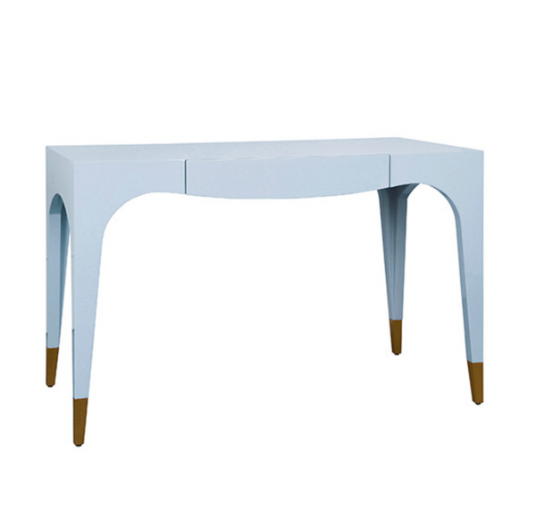 Mandi Glossy Light Blue One Drawer Desk