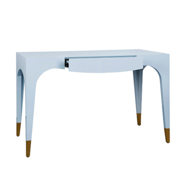 Mandi Glossy Light Blue One Drawer Desk