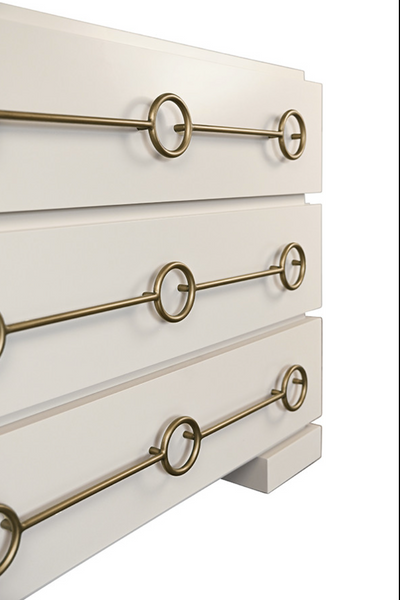 Roderick Antique White Lacquer Chest of Drawers