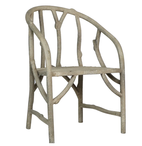 Faux Bois Barrel Chair - Matthew Izzo Collection - Matthew Izzo Home