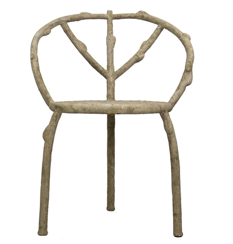 Faux Bois 3 Legged Chair, Set of 2 - Matthew Izzo Collection - Matthew Izzo Home