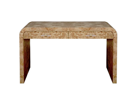 Worlds Away Petra Burl Wood Desk - Matthew Izzo Home