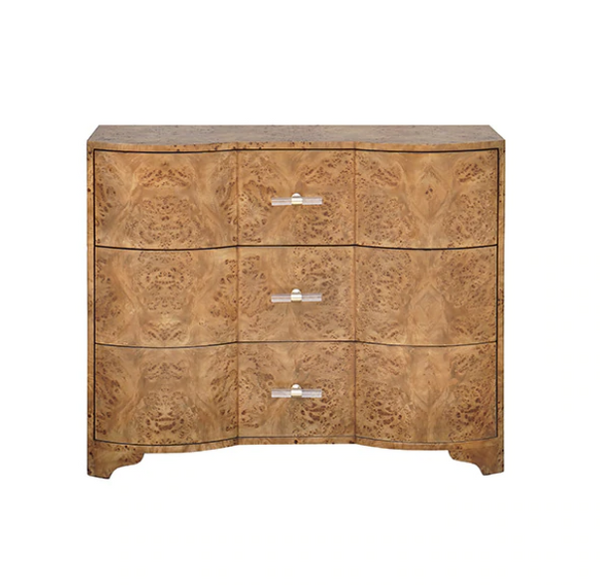 Plymouth Three Drawer Chest - Light or Dark Burlwood