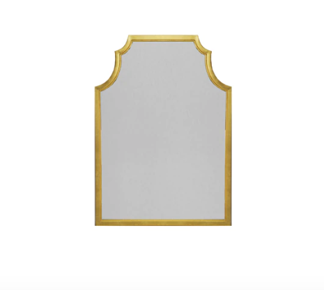 Lenwood Gold Leaf Pagoda Style Wall Mirror