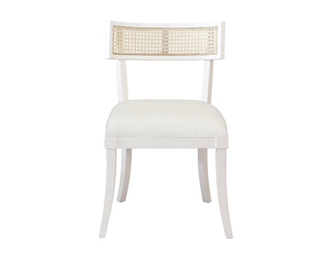 Worlds Away Britta Klismos White Lacquer Dining Chair - Matthew Izzo Home