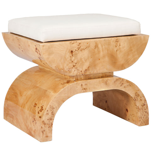 Worlds Away Biggs Small Wood Stool - Matthew Izzo Home